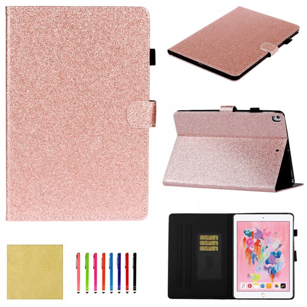 iPad 2 & iPad 3 & iPad 4 ( 9.7 inches ) Case, Bling Leather Lightweight Shockproof Super Protective Kickstand Cover with Pencil Holder
