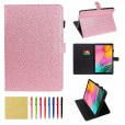 Samsung Galaxy Tab A 10.1 (2016) T580 T585 Case,Bling Leather Lightweight Shockproof Super Protective Kickstand Cover with Pencil Holder