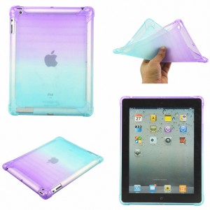 iPad 2 & iPad 3 & iPad 4 Case,Soft TPU Silicone Gradient Shockproof Anti-scratch Protection Drop Proof Back Cover, For IPad 2/IPad 3/IPad 4