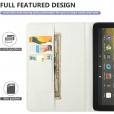Amazon Fire HD 8 & Fire HD 8 Plus Tablet (10th Generation, 2020) Case, Synthetic Leather Smart Stand Wallet Fold Cover with Auto Wake Sleep /Stylus Pen