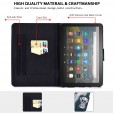 Amazon Kindle Fire HD 8 (5th/6th/7th Gen 2015/2016/2017 Release) Case,Multiple Angle Stand Smart Full-Body Protective Auto Sleep/Wake Pattern Cover