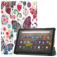 Case for Amazon Kindle Fire HD 10.1 inch 2021(11th Generation), Fire HD 10 Plus Case 2021, Slim Folding Trifold Stand Smart Case with Auto Sleep Wake Case for Kindle Fire HD 10 2021, Butterfly
