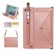 iPad 6th Gen 2018 Case & iPad 5th Gen 2017 Case & iPad Pro 9.7 Case & iPad Aitr 1/2 Case,Premium PU Leather Magneitc Flip Stand Smart Wallet Case [Shoulder Strap], Envelope Bag Case