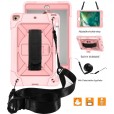 iPad MIni 1/ Mini 2/ Mini 3 Case, Heavy Duty Rugged 3 Layer Protection Kickstand with Shoulder Strap Hand Strap Shockproof Cover