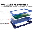 iPad MIni 4 & Mini 5 2019 Case, Heavy Duty Rugged 3 Layer Protection Kickstand with Shoulder Strap Hand Strap Shockproof Cover