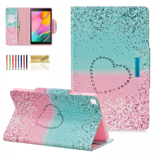 Samsung Galaxy Tab A 8.0 2019 (SM-T290/SM-T295/SM-T297) Case,Pattern Premium PU Leather Multi-Angle Folio Stand Smart Wallet Pencil Holder Cover