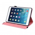 iPad Mini 1 & Mini 2 & Mini 3 & Mini 4 & Mini 5 Case , Matte Embossed Flower PU Leather Multi-Angle Stand Folio Slim Cover