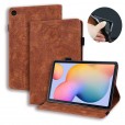 Samsung Galaxy Tab S6 Lite 10.4 Inch SM-P610/P615 2020 Case , Matte Embossed Flower PU Leather Multi-Angle Stand Folio Slim Cover