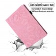 Samsung Galaxy Tab S7 Plus 12.4 Inch SM-T970/975/976,Matte Embossed Flower PU Leather Multi-Angle Stand Folio Slim Cover