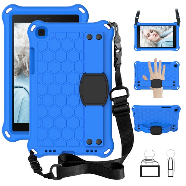 Samsung Galaxy Tab A 8.0 2019 (SM-T290/SM-T295/SM-T297) Case ,Heavy Duty Kids Safe Kickstand Removable Shoulder Strap/Flexible Handle Strap Cover