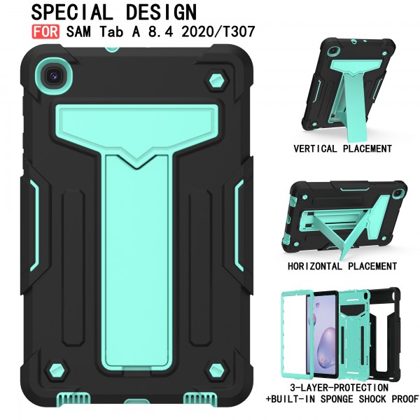 Samsung Galaxy Tab A 8.4 (2020) SM-T307U Case,Rugged Heavy Duty Protective Build in Kickstand Feature Kids Friendly Anti-scratch Drop Proof  Cover