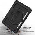 iPad 10.2" Case, iPad 8th Gen / iPad 7th Gen Case, Heavy Duty Rugged 3 Layer Full Body Shockproof Protective Covers with 360 Rotate Stand /Hand Strap/ Should Belt /Pencil Holder,Z_Black