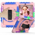iPad 10.2 Case, iPad 8th Gen / iPad 7th Gen Case, Heavy Duty Rugged 3 Layer Full Body Shockproof Protective Covers with 360 Rotate Stand /Hand Strap/ Should Belt /Pencil Holder,Z_Color Rosegold