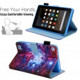 Amazon Fire HD 10 Tablet (5th Gen 2015 /7th Gen 2017/9th Generation 2019) Case,Pattern Leather Wallet Stand Smart Cover with Auto Wake Sleep/Stylus Pen