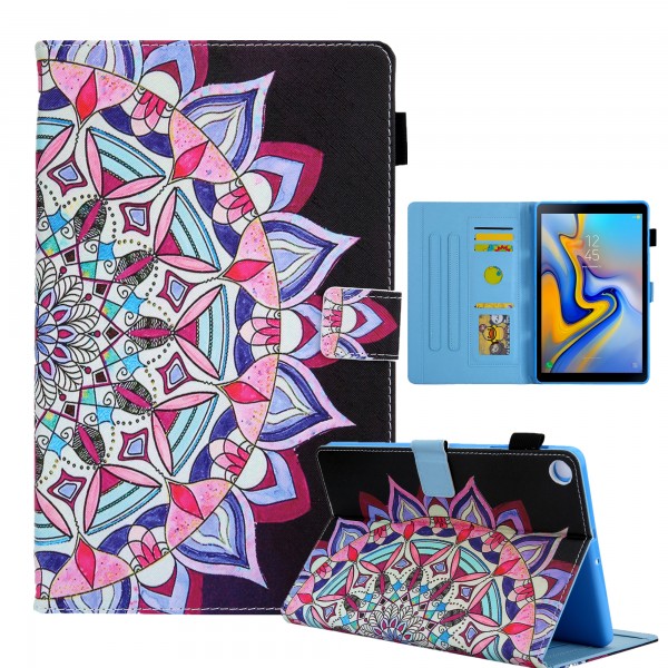 Samsung Galaxy Tab A 8.0 2019 (SM-T290/SM-T295/SM-T297) Case,Pattern Leather Wallet Stand Smart Cover with Auto Wake Sleep/Stylus Pen