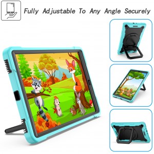 Shockproof Case Hard Protector Rotating Stand Protective Kids Cover with Handle/ Shoulder Strap , For IPad 10.2 (2019)/IPad 10.2 (2020)