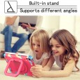 Hard Case PC + TPU Hybrid Shockproof 360 Rotatable Grip Handle Foldable Stand Shoulder Strap Cover with Pen Holder