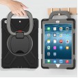 iPad 10.2 inch (8th Generation 2020/ 7th Generation 2019) Case,Heavy Duty Hybrid Rugged Shockproof 360 Rotatable Portable Handle Kickstand  With Shoulder Strap Cover