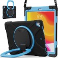 Apple iPad Air 2 9.7 inches Case,Heavy Duty Hybrid Rugged Shockproof 360 Rotatable Portable Handle Kickstand  With Shoulder Strap Cover
