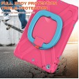 Samsung Galaxy Tab A 10.1 inch 2019 T510/T515 Case,Heavy Duty Hybrid Rugged Shockproof 360 Rotatable Portable Handle Kickstand  With Shoulder Strap Cover