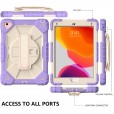 iPad 10.2 inch (8th Generation 2020/ 7th Generation 2019) Case,Kids Safe Handle Dual Layer Armor 360°Handle Strap Stand Holder Build With Shoulder Belt Cover