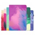 Abstract Watercolor Colorful Shockproof  Leather Stand Smart Phone Case Folio 
