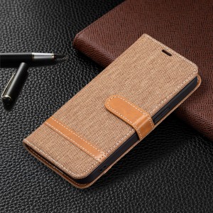 Solid Color Denim Card Wallet Flip Leather Stand Smart Phone Case Cover, For Samsung A32 4G