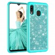 Samsung Galaxy A20 Case,Glitter Bling Design Dual Layers For Girls Women Shockproof Protection Anti-scratch Cover