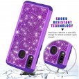 Samsung Galaxy A30 Case,Glitter Bling Design Dual Layers For Girls Women Shockproof Protection Anti-scratch Cover