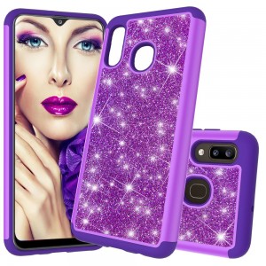 Samsung Galaxy A30 Case,Glitter Bling Design Dual Layers For Girls Women Shockproof Protection Anti-scratch Cover, For Samsung A30/Samsung A20