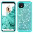 Google Pixel 4 Case,Glitter Bling Design Dual Layers For Girls Women Shockproof Protection Anti-scratch Cover