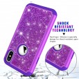 iPhone X & iPhone XS 5.8 inches Case,Glitter Bling Design Dual Layers For Girls Women Shockproof Protection Anti-scratch Cover
