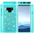 Samsung Galaxy Note9 Case,Glitter Bling Design Dual Layers For Girls Women Shockproof Protection Anti-scratch Cover