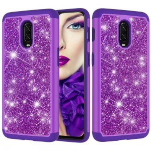 Oneplus 6T Case ,Glitter Bling Design Dual Layers For Girls Women Shockproof Protection Anti-scratch Cover, For Oneplus 6T
