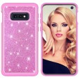 Samsung Galaxy  S10E Case,Glitter Bling Design Dual Layers For Girls Women Shockproof Protection Anti-scratch Cover