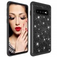Samsung Galaxy  S10 Plus Case,Glitter Bling Design Dual Layers For Girls Women Shockproof Protection Anti-scratch Cover