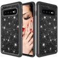 Samsung Galaxy  S10 Plus Case,Glitter Bling Design Dual Layers For Girls Women Shockproof Protection Anti-scratch Cover