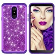 LG Stylo 4 Case,Glitter Bling Design Dual Layers For Girls Women Shockproof Protection Anti-scratch Cover