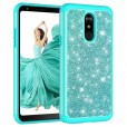 LG Stylo 5 Case,Glitter Bling Design Dual Layers For Girls Women Shockproof Protection Anti-scratch Cover