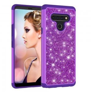 LG Stylo 6 Case ,Glitter Bling Design Dual Layers For Girls Women Shockproof Protection Anti-scratch Cover, For LG Stylo6