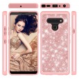 LG Stylo 6 Case ,Glitter Bling Design Dual Layers For Girls Women Shockproof Protection Anti-scratch Cover