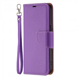 Solid Color Luxury PU Leather Card Slot Wallet With Wrist Strap Smart Phone Case Cover, For Samsung A12 5G