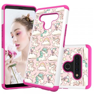 LG Stylo 4 Case, Pattern 2 In 1 Shockproof Protective Anti-Scratch Drop Proof Hard PC Phone Cover, For LG Stylo 4
