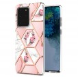 Samsung Galaxy S20FE 6.5 inch 4G &5G Case,Marble Flower Pattern Suport Wireless Charging Slim Shockproof Hard PC Cover