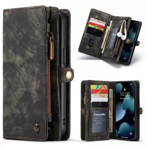 Detachable Zipper Card Slot Folio Leather Case  , For Samsung A40