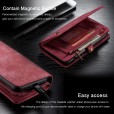 Samsung Galaxy A71 4G 6.7 inches Case, Multi-function 2 in 1 PU Leather Zipper 11 Card Slots Card Slots Money Pocket Clutch Wallet Case Detachable Magnetic Cover