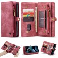 Detachable Zipper Card Slot Folio Leather Case  