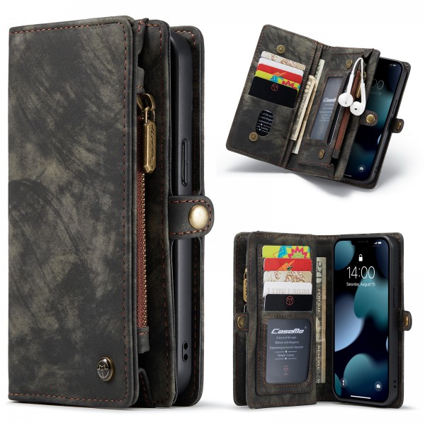 Detachable Flip Wallet Card Zipper Luxury Smart Phone Case