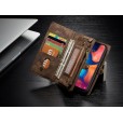 iPhone X 5.8 inches Case, Multi-function 2 in 1 PU Leather Zipper 11 Card Slots Card Slots Money Pocket Clutch Wallet Case Detachable Magnetic Cover