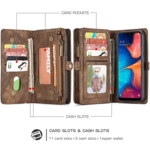 Samsung Galaxy Note 8 Case, Multi-function 2 in 1 PU Leather Zipper 11 Card Slots Card Slots Money Pocket Clutch Wallet Case Detachable Magnetic Cover, For Samsung Note 8